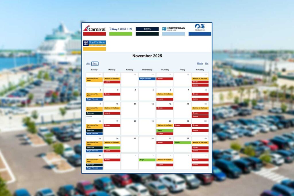 Port of Galveston cruise schedule