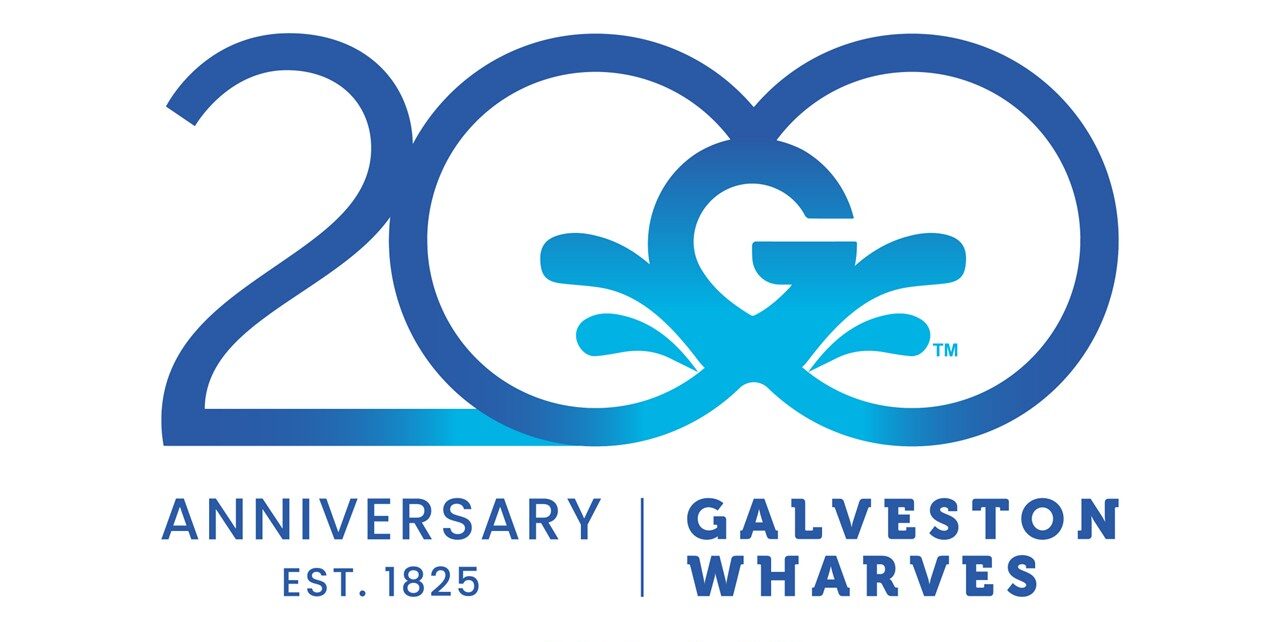 Galveston Wharves 200 Anniversary Est. 1825 logo