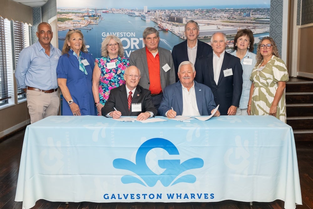 Galveston College and Galveston Wharves Board of Trustees at maritime scholarship signing May 22, 2026 Galveston College and Galveston Wharves Board of Trustees at maritime scholarship signing May 22, 2026