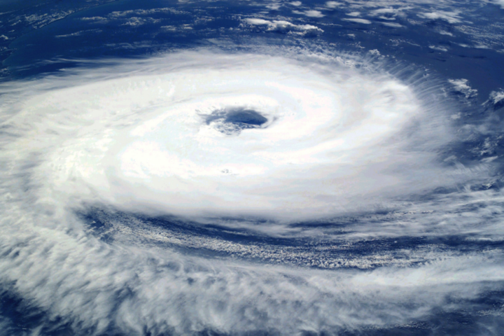 Hurricane satellite image