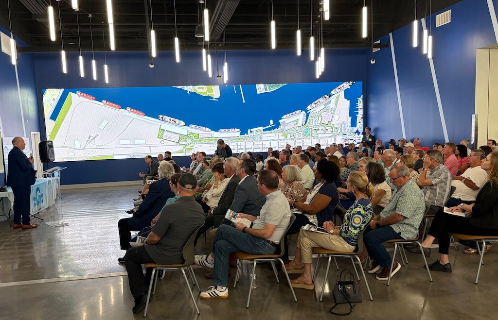 More than 200 people attended a public meeting in early 2026 to learn about the port's updated long-range master plan.