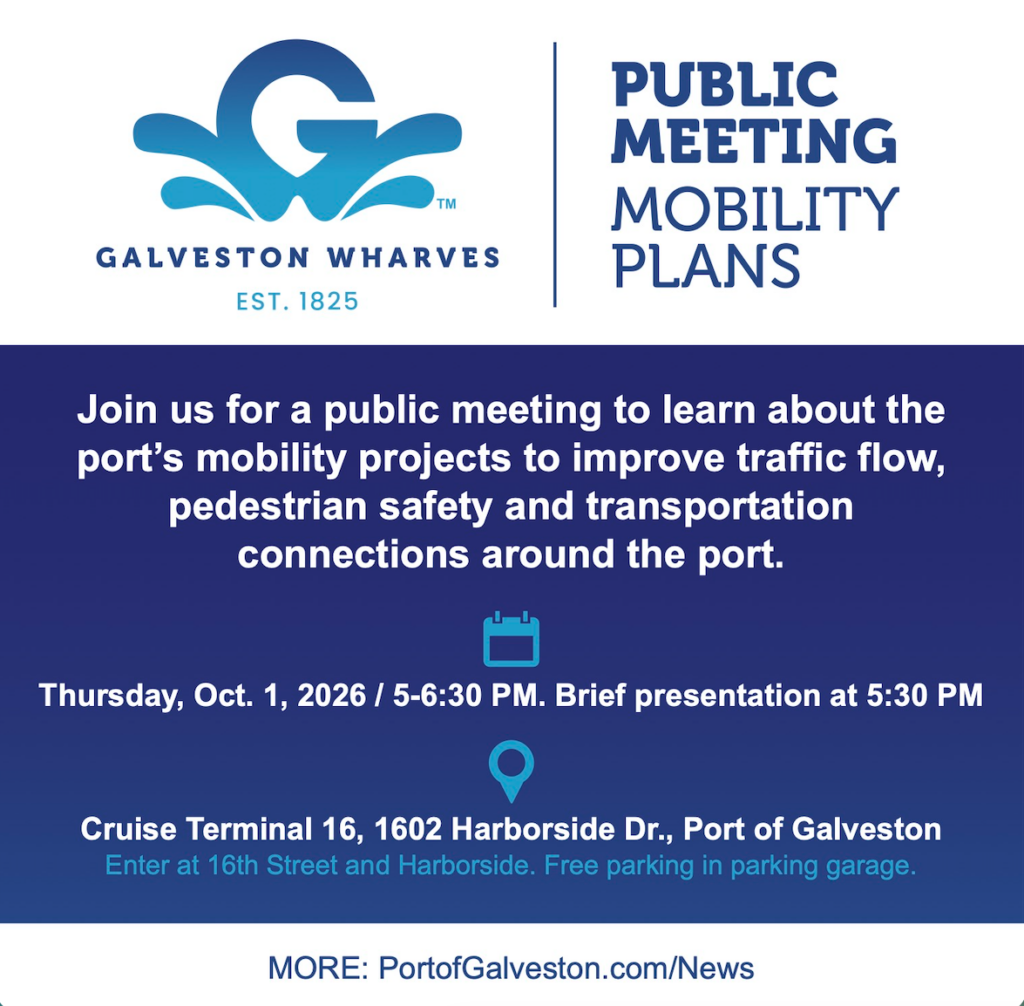 Mobility public meeting October. 1 at Cruise Terminal 16